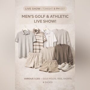 LIVE TONIGHT ⛳ MEN’S UNLISTED GOLF POLOS & ATHLETIC WEAR